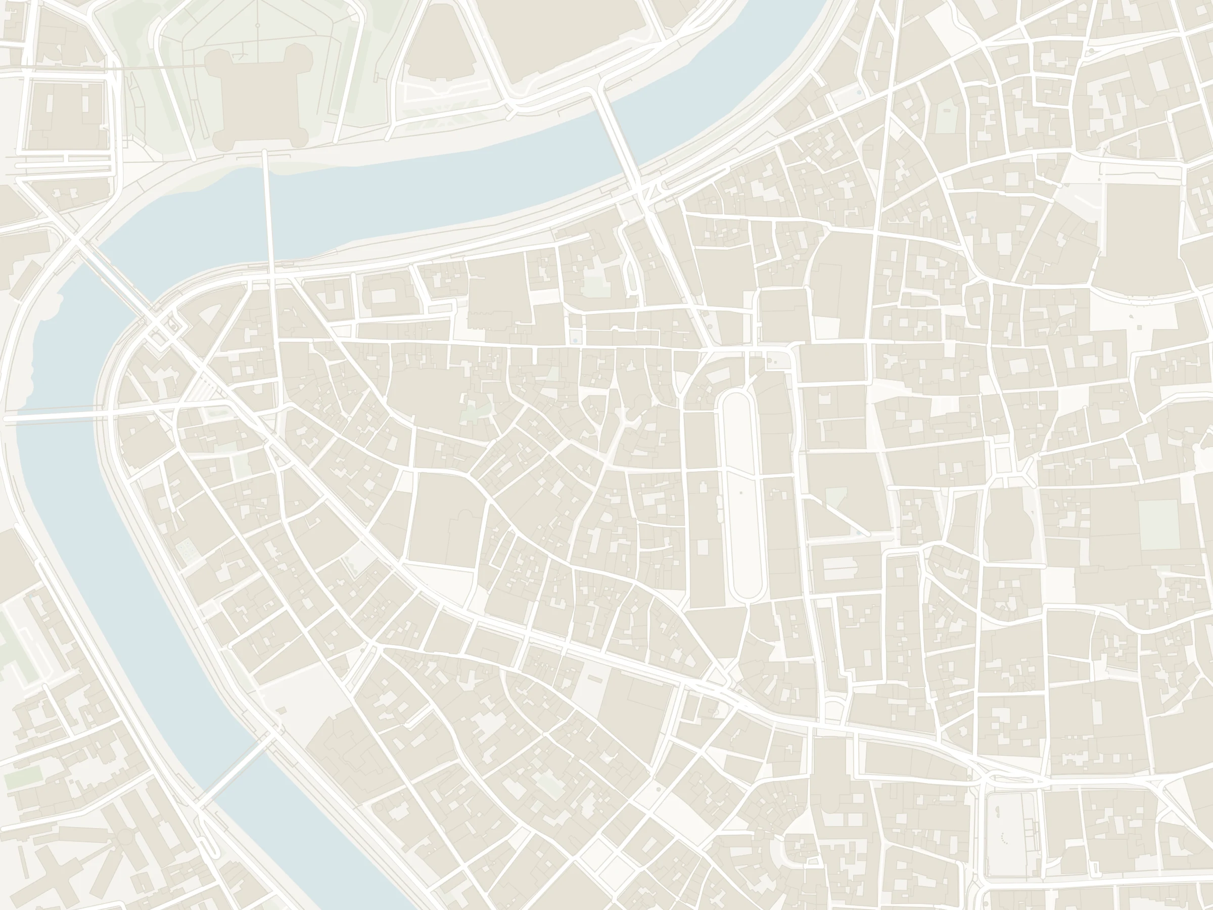 Mappa del centro storico di Roma con le quattro dimore tra Piazza Navona e Campo de’ Fiori